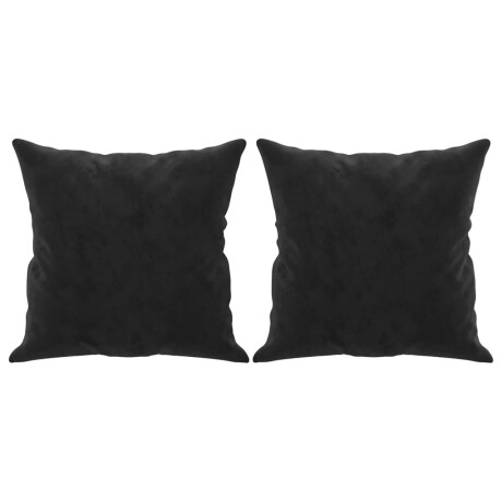vidaXL Sierkussens 2 st 40x40 cm fluweel zwart afbeelding2 - 1