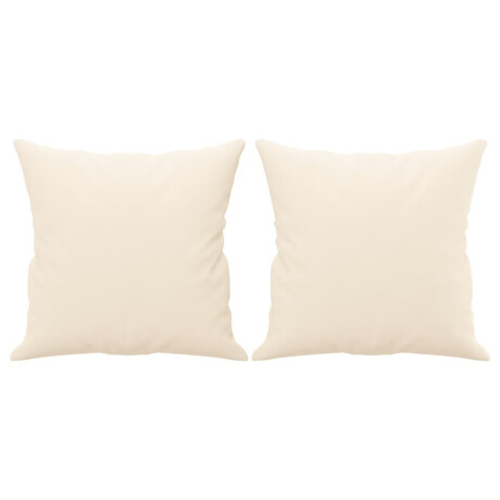 vidaXL Sierkussens 2 st 40x40 cm fluweel crèmekleurig afbeelding2 - 1
