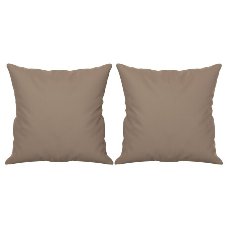 vidaXL Sierkussens 2 st 40x40 cm microvezelstof taupe afbeelding2 - 1