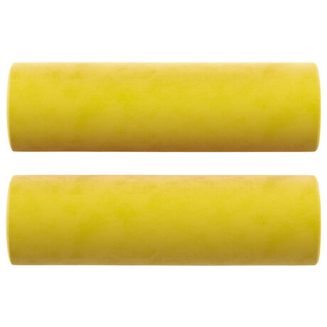 vidaXL Sierkussens 2 st 15x50 cm fluweel geel afbeelding2 - 1