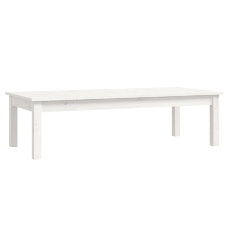vidaXL Salontafel 110x50x30 cm massief grenenhout wit afbeelding2 - 1