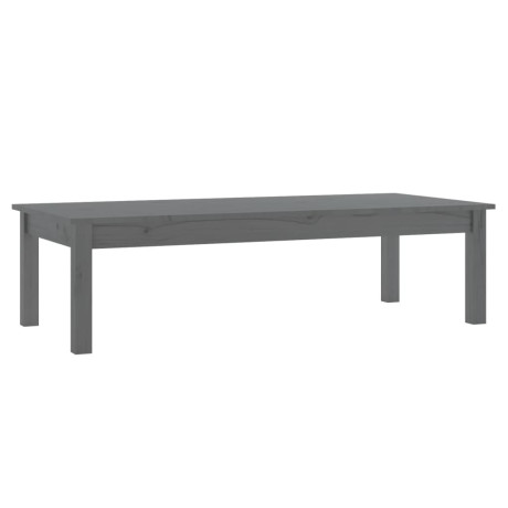 vidaXL Salontafel 110x50x30 cm massief grenenhout grijs afbeelding2 - 1