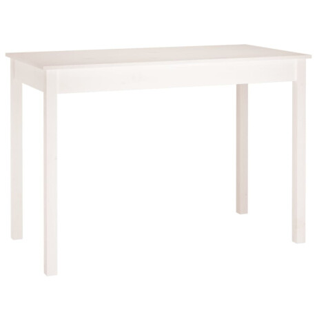 vidaXL Eettafel 110x55x75 cm massief grenenhout wit afbeelding2 - 1