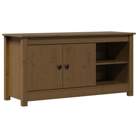 vidaXL Tv-meubel 103x36,5x52 cm massief grenenhout honingbruin afbeelding2 - 1
