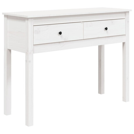 vidaXL Wandtafel 100x35x75 cm massief grenenhout wit afbeelding2 - 1