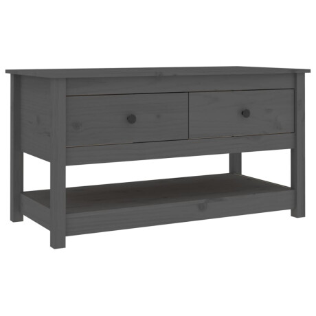 vidaXL Salontafel 102x49x55 cm massief grenenhout grijs afbeelding2 - 1