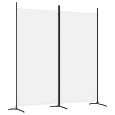 vidaXL Kamerscherm met 2 panelen 175x180 cm stof wit afbeelding2 - 1
