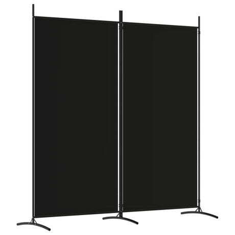 vidaXL Kamerscherm met 2 panelen 175x180 cm stof zwart afbeelding2 - 1