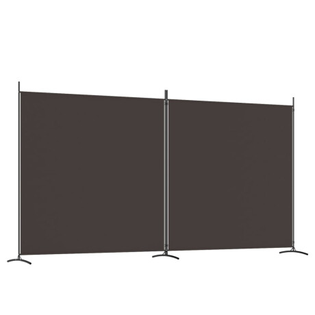 vidaXL Kamerscherm met 2 panelen 348x180 cm stof bruin afbeelding2 - 1