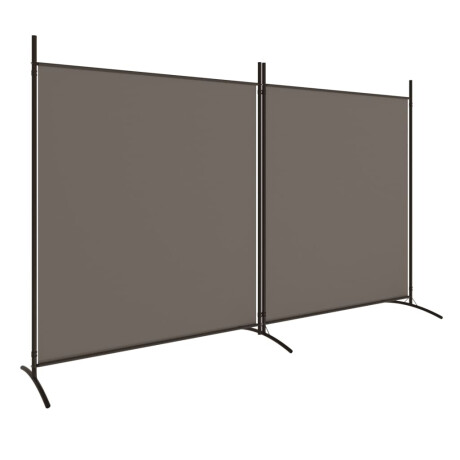 vidaXL Kamerscherm met 2 panelen 346x180 cm stof antracietkleurig afbeelding2 - 1