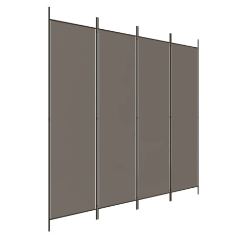 vidaXL Kamerscherm met 4 panelen 698x180 cm stof antracietkleurig afbeelding2 - 1