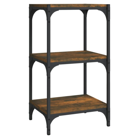 vidaXL Boekenkast 40x33x70,5 cm bewerkt hout en staal gerookt eiken afbeelding2 - 1