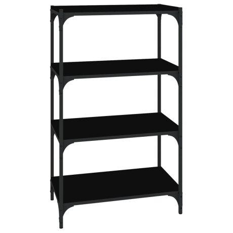 vidaXL Boekenkast 60x33x70,5 cm bewerkt hout en staal zwart afbeelding2 - 1