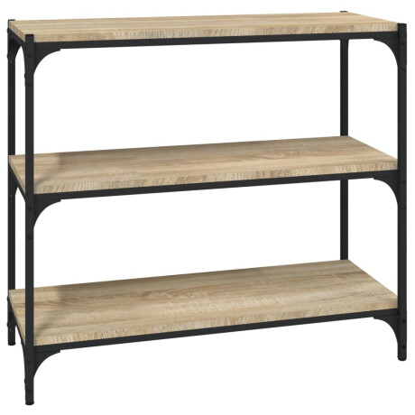 vidaXL Boekenkast 80x33x70,5 cm hout en staal sonoma eikenkleur afbeelding2 - 1