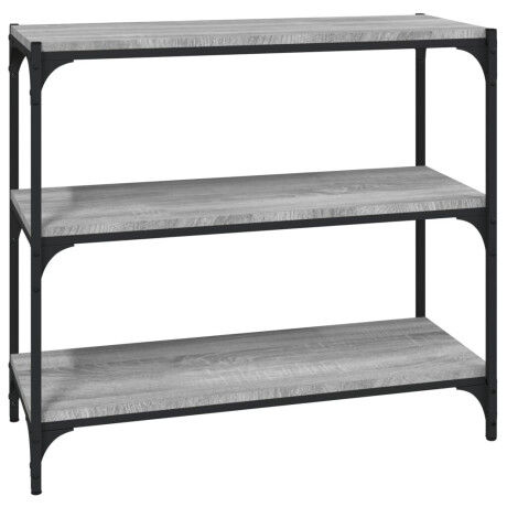 vidaXL Boekenkast 80x33x70,5 cm hout en staal grijs sonoma eikenkleur afbeelding2 - 1