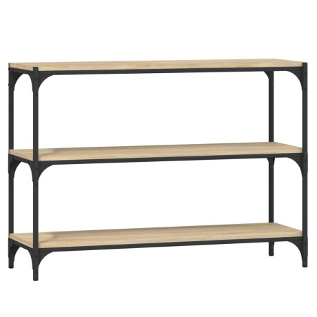 vidaXL Boekenkast 100x33x70,5 cm bewerkt hout en staal sonoma eiken afbeelding2 - 1