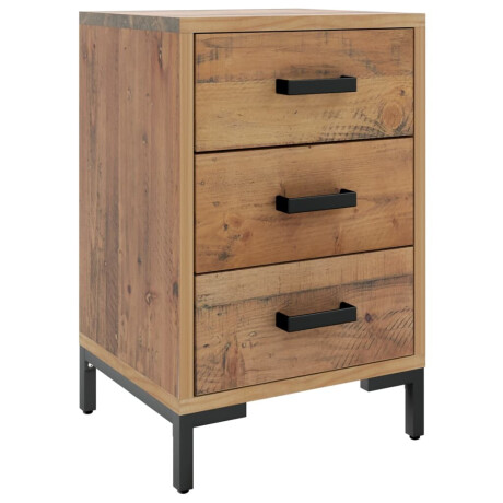 vidaXL Nachtkastje 40x30x55 cm gerecycled massief grenenhout bruin afbeelding2 - 1