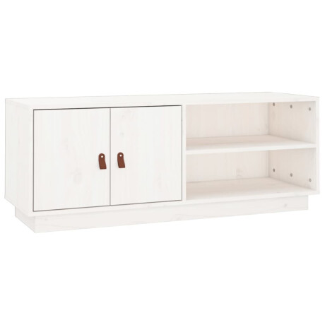 vidaXL Tv-meubel 105x34x40 cm massief grenenhout wit afbeelding2 - 1