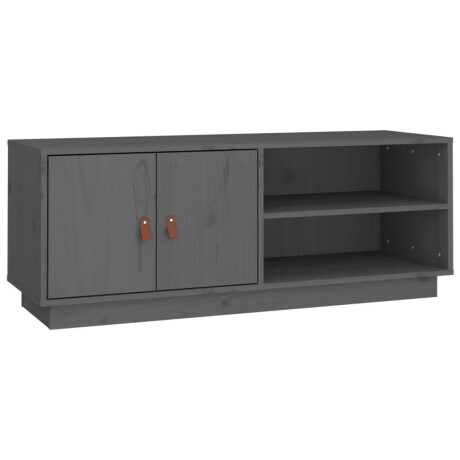 vidaXL Tv-meubel 105x34x40 cm massief grenenhout grijs afbeelding2 - 1