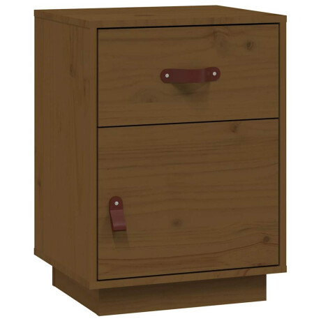 vidaXL Nachtkastje 40x34x55 cm massief grenenhout honingbruin afbeelding2 - 1