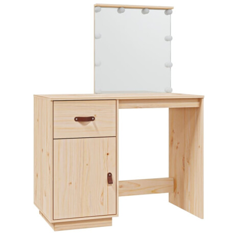 vidaXL Kaptafel met LED 95x50x133,5 cm massief grenenhout afbeelding2 - 1