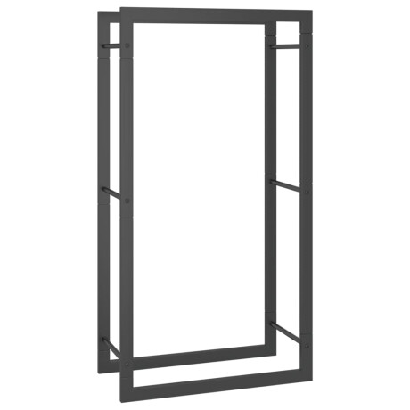 vidaXL Haardhoutrek 50x28x94 cm staal matzwart afbeelding2 - 1