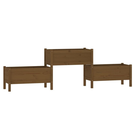 vidaXL Plantenbak 245,5x44x75 cm massief grenenhout honingbruin afbeelding2 - 1