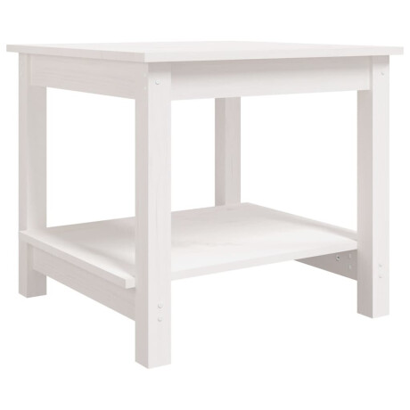 vidaXL Salontafel 50x50x45 cm massief grenenhout wit afbeelding2 - 1