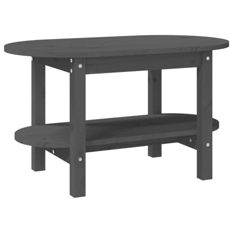 vidaXL Salontafel 80x45x45 cm massief grenenhout grijs afbeelding2 - 1