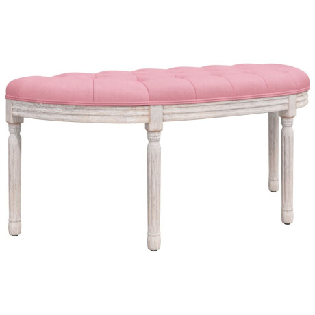 vidaXL Bankje 110,5x45x49 cm fluweel roze afbeelding2 - 1