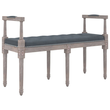 vidaXL Bankje 110x40x70 cm fluweel donkergrijs afbeelding2 - 1