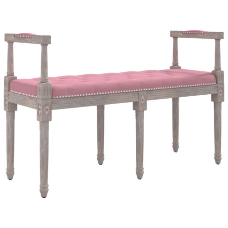 vidaXL Bankje 110x40x70 cm fluweel roze afbeelding2 - 1