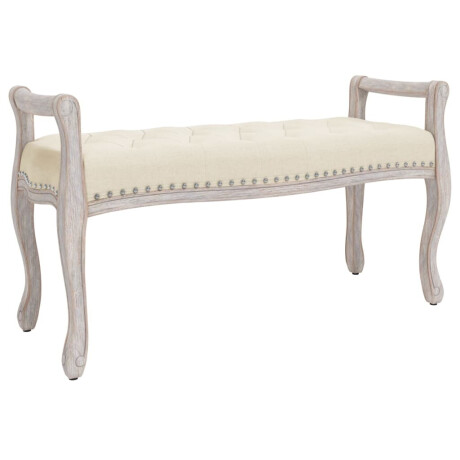 vidaXL Bankje 110x45x60 cm linnen afbeelding2 - 1