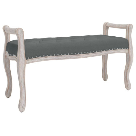 vidaXL Bankje 110x45x60 cm stof donkergrijs afbeelding2 - 1