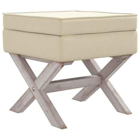 vidaXL Opbergkruk 45x45x49 cm linnen beige afbeelding2 - 1