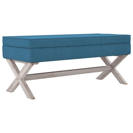 vidaXL Opbergkruk 110x45x49 cm fluweel blauw afbeelding2 - 1