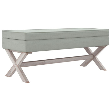 vidaXL Opbergkruk 110x45x49 cm fluweel lichtgrijs afbeelding2 - 1