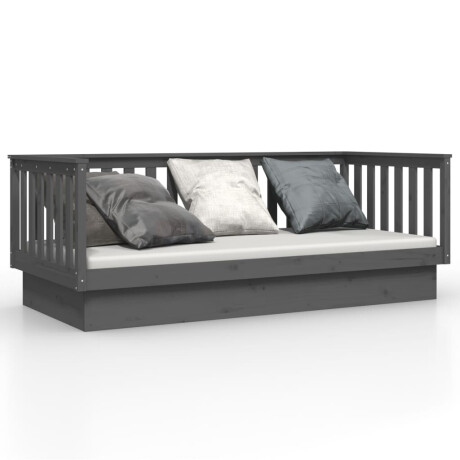 vidaXL Slaapbank 80x200 cm massief grenenhout grijs afbeelding2 - 1