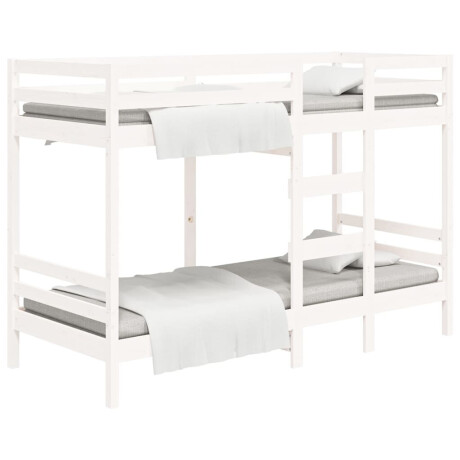 vidaXL Stapelbed massief grenenhout wit 90x200 cm afbeelding2 - 1