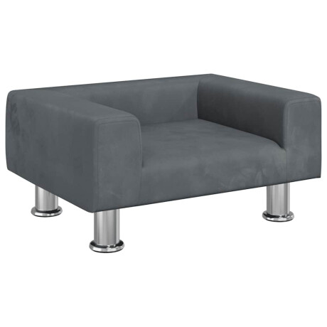 vidaXL Hondenmand 50x40x26,5 cm fluweel donkergrijs afbeelding2 - 1