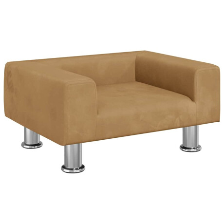 vidaXL Hondenmand 50x40x26,5 cm fluweel bruin afbeelding2 - 1