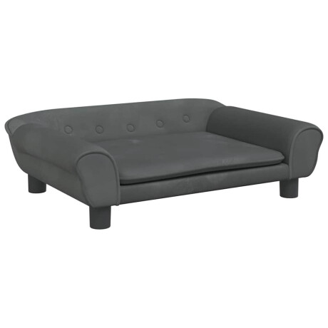 vidaXL Hondenmand 70x48x22 cm fluweel donkergrijs afbeelding2 - 1