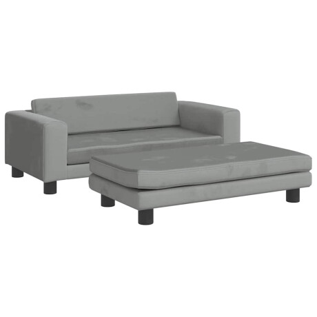 vidaXL Hondenmand met verlengstuk 100x50x30 cm fluweel lichtgrijs afbeelding2 - 1