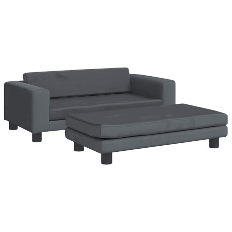 vidaXL Hondenmand met verlengstuk 100x50x30 cm fluweel donkergrijs afbeelding2 - 1