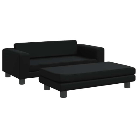 vidaXL Hondenmand met verlengstuk 100x50x30 cm kunstleer zwart afbeelding2 - 1