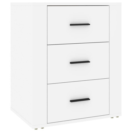 vidaXL Nachtkastje 50x36x60 cm bewerkt hout wit afbeelding2 - 1