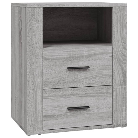vidaXL Nachtkastje 50x36x60 cm bewerkt hout grijs sonoma eikenkleurig afbeelding2 - 1