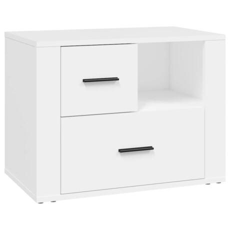 vidaXL Nachtkastje 60x36x45 cm bewerkt hout wit afbeelding2 - 1