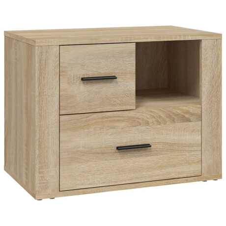 vidaXL Nachtkastje 60x36x45 cm bewerkt hout sonoma eikenkleurig afbeelding2 - 1