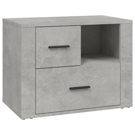 vidaXL Nachtkastje 60x36x45 cm bewerkt hout betongrijs afbeelding2 - 1